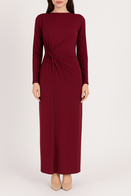 Robe moulante drapé