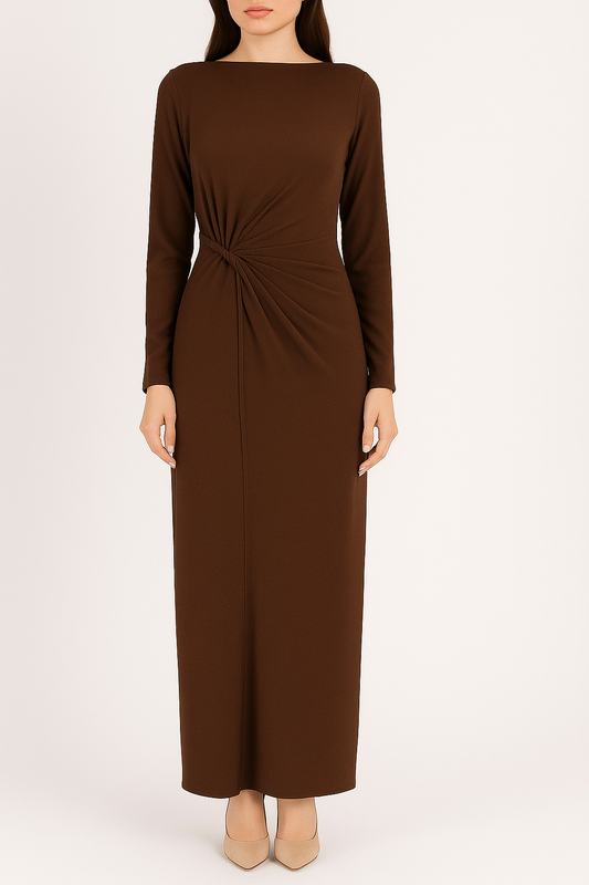 Robe moulante drapé